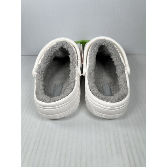 Size M9/W11 Crocs Baya Lined Clog Slip On White/Grey 205969-11H NEW - Picture 4 of 7